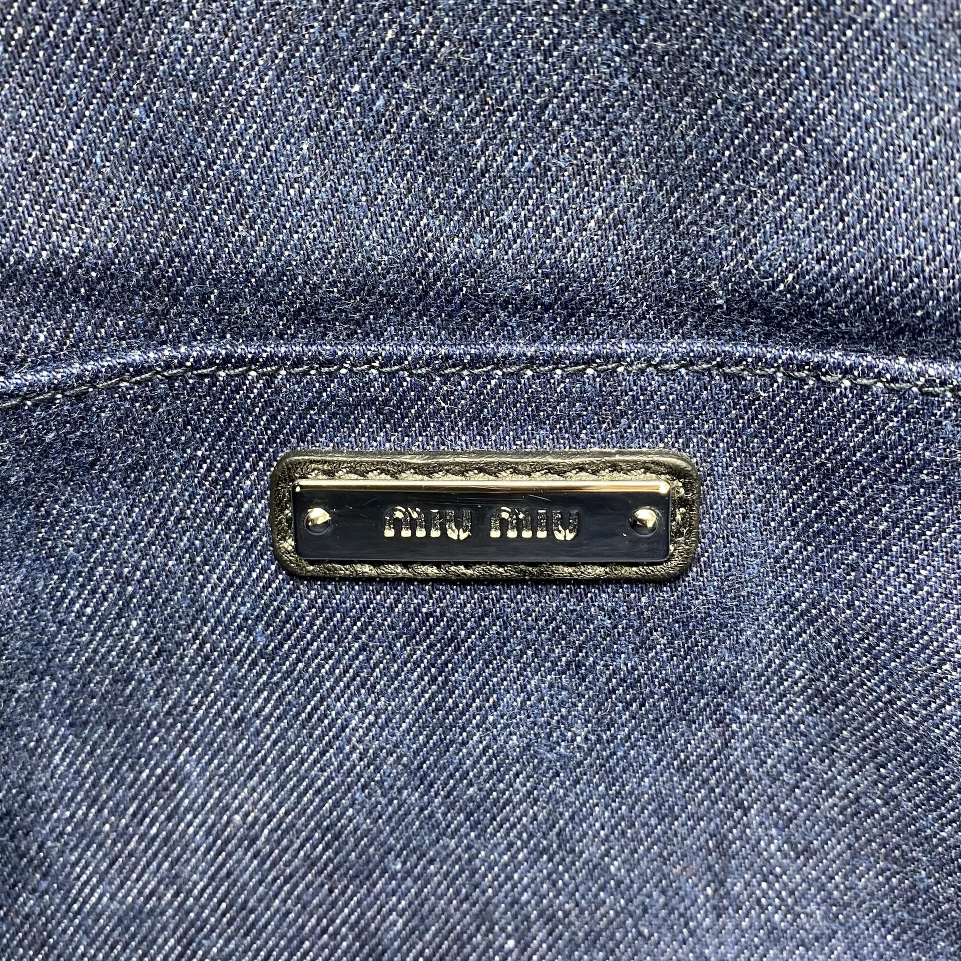 Bolsa Miu Miu 'Miu Crystal' Tiracolo Jeans