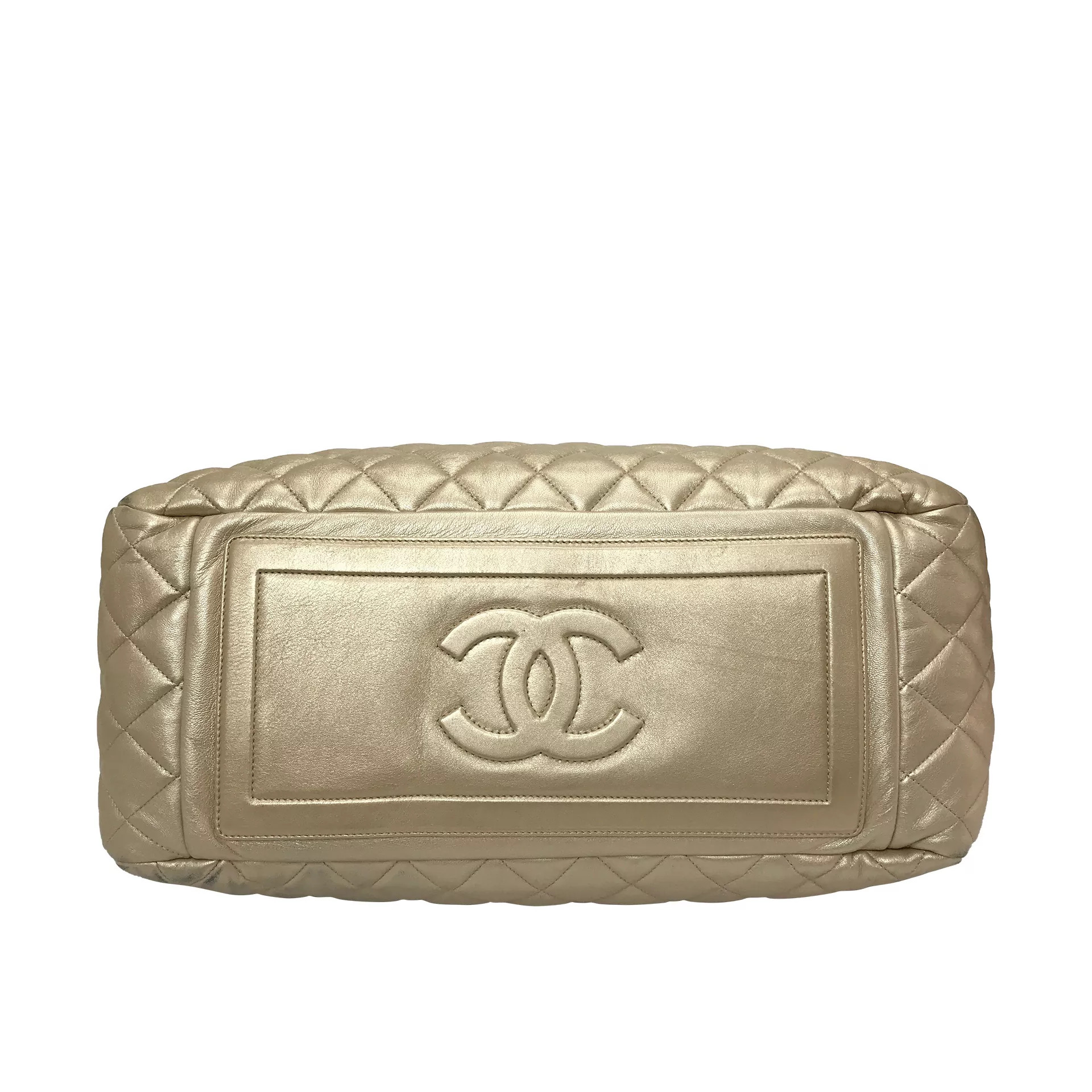 Bolsa Chanel Coco Cocoon Bowling Dourada