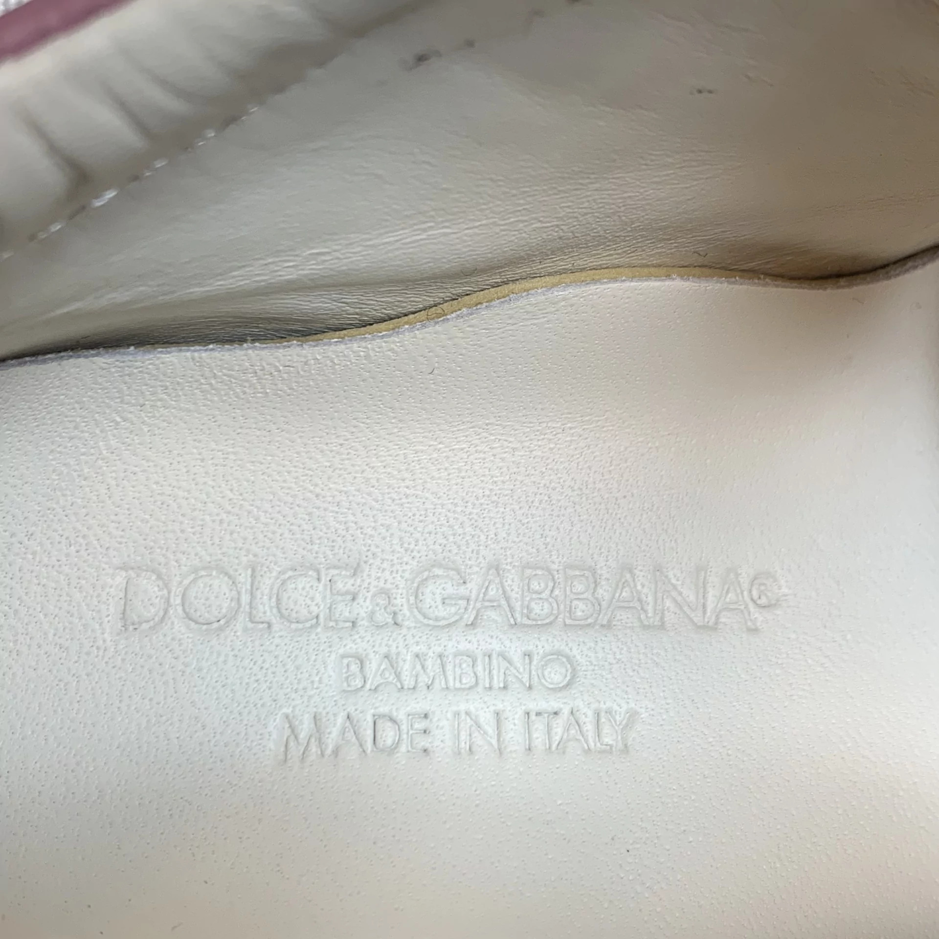 Tênis Infantil Dolce & Gabbana Couro Rosa 