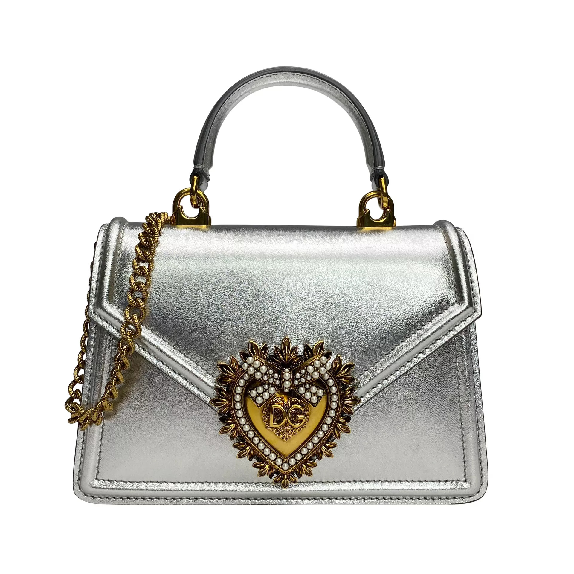 Bolsa Dolce & Gabbana Devotion Mini Prata