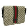 Bolsa Gucci GG Supreme Web Flap Messenger Bag