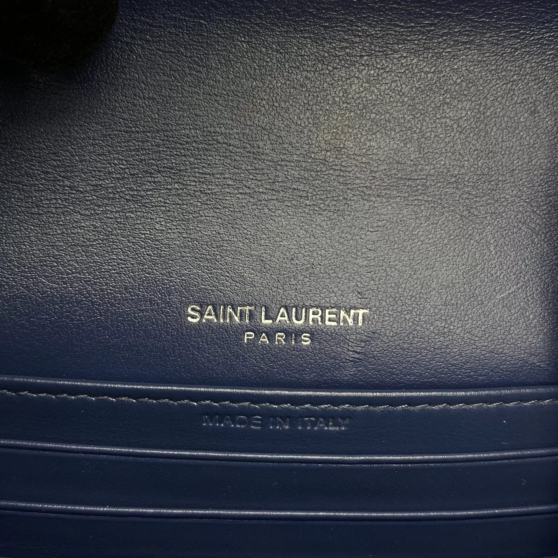 Bolsa Saint Laurent Mini Sunset Croco Azul