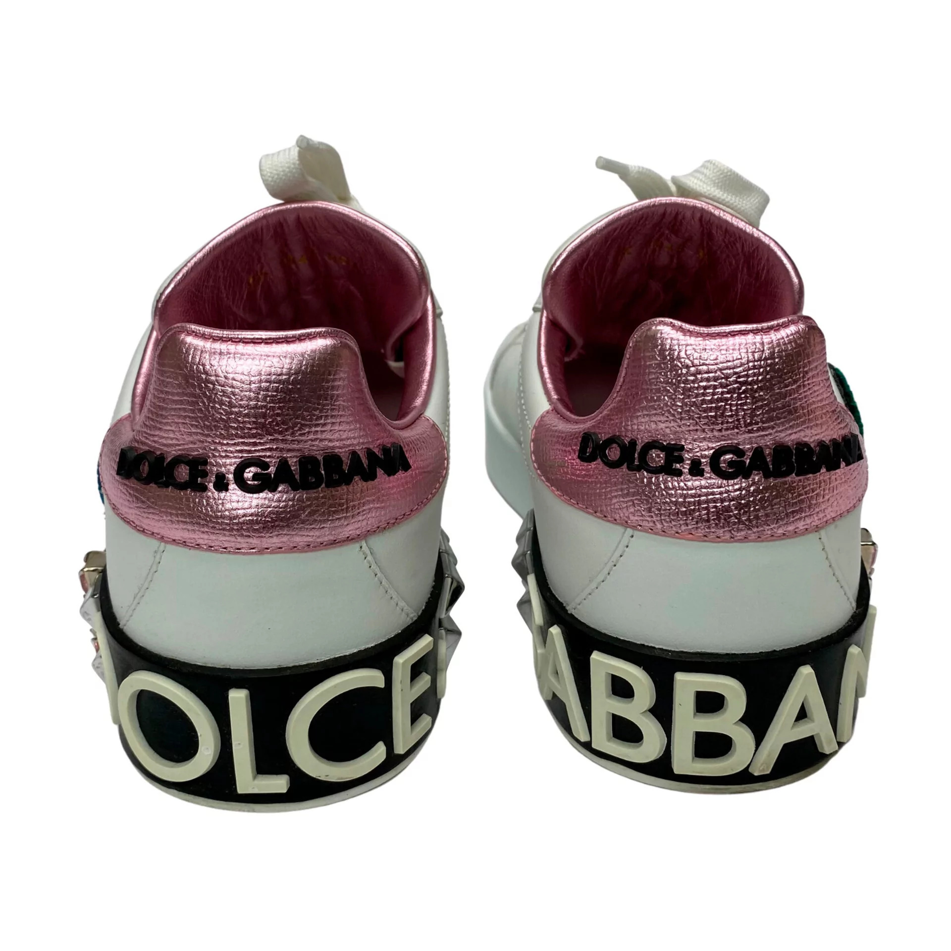 Tênis Dolce & Gabbana Queen Graffiti Lace-Up Branco