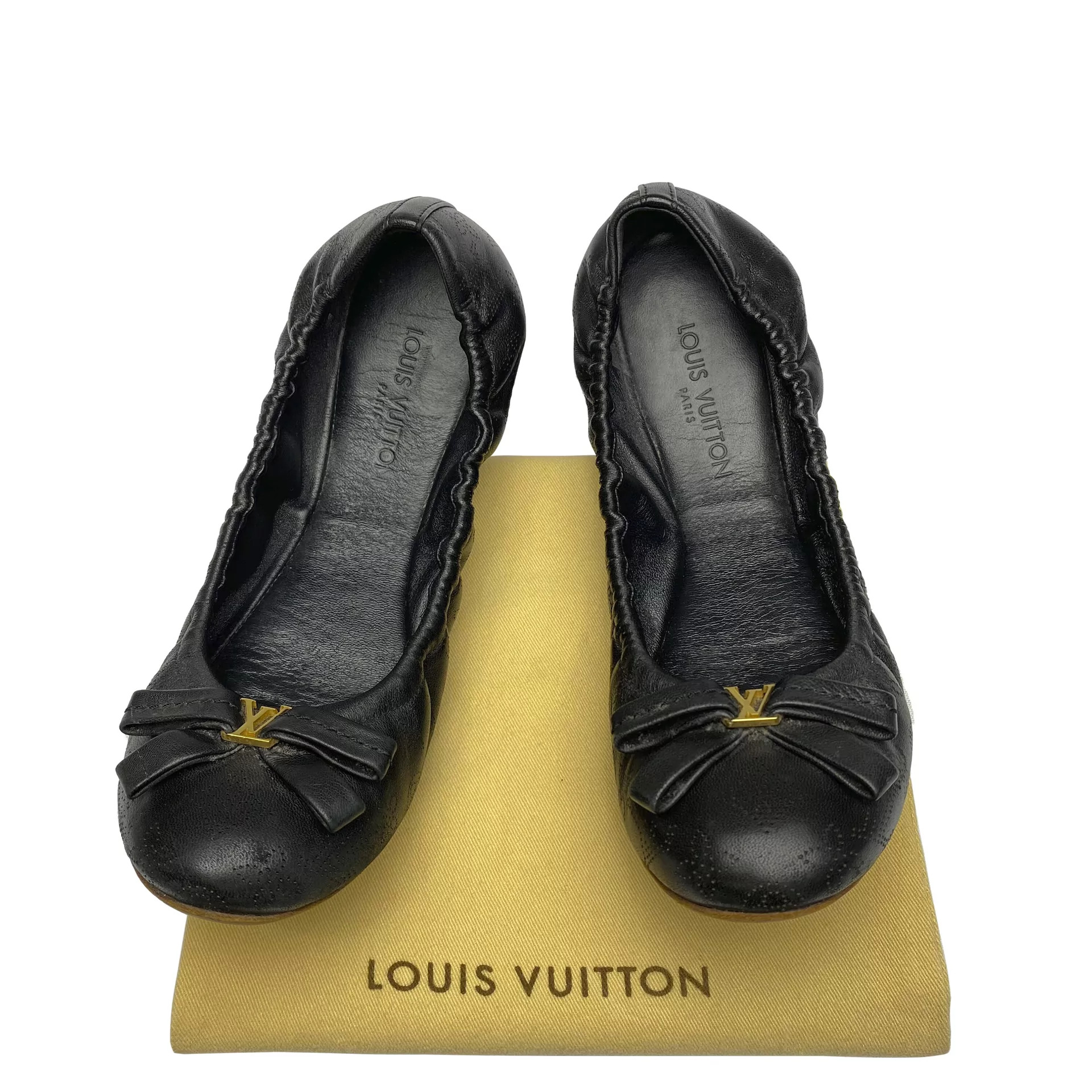 Luvas Louis Vuitton Couro Monograma Preto