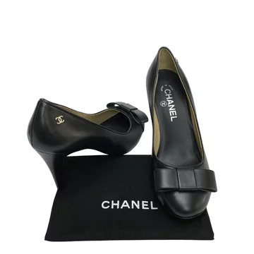 Sapato Chanel Couro Preto