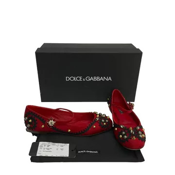 Sapatilha Dolce & Gabbana Vermelha Bordada
