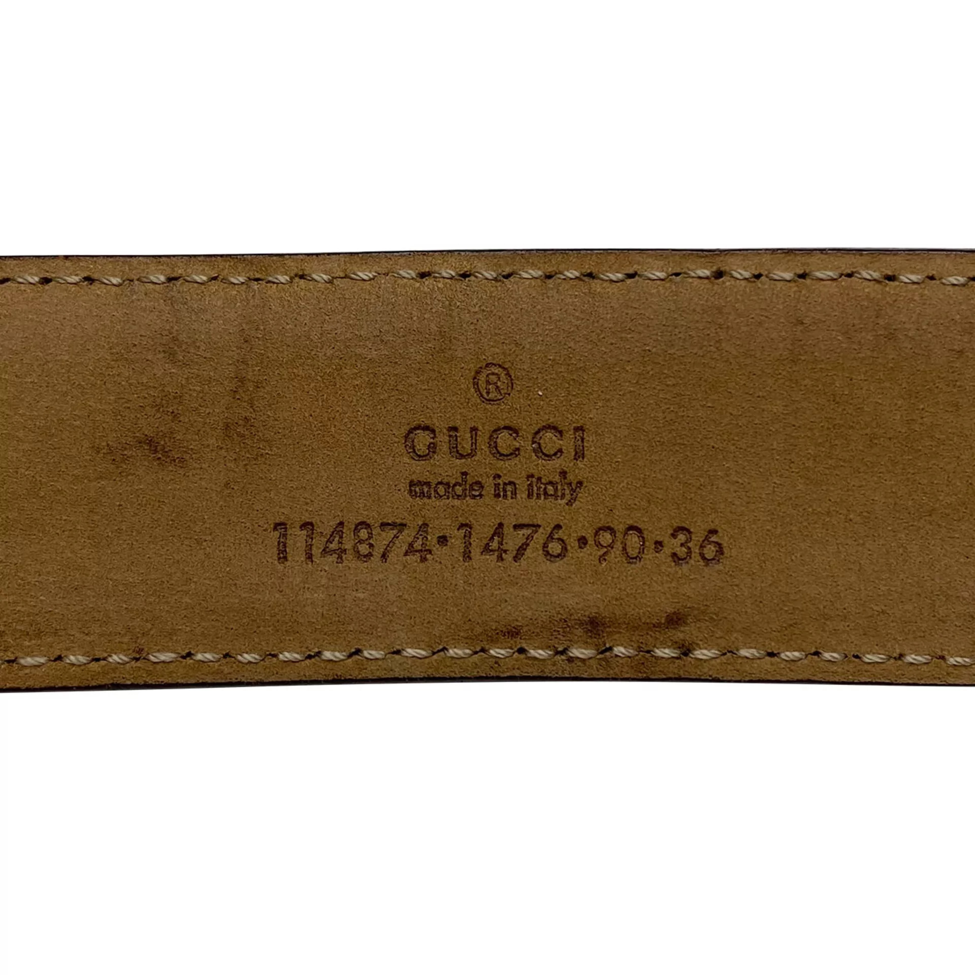 Cinto Gucci Couro Monograma