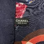 Lenço Chanel Seda Estampa Marinho