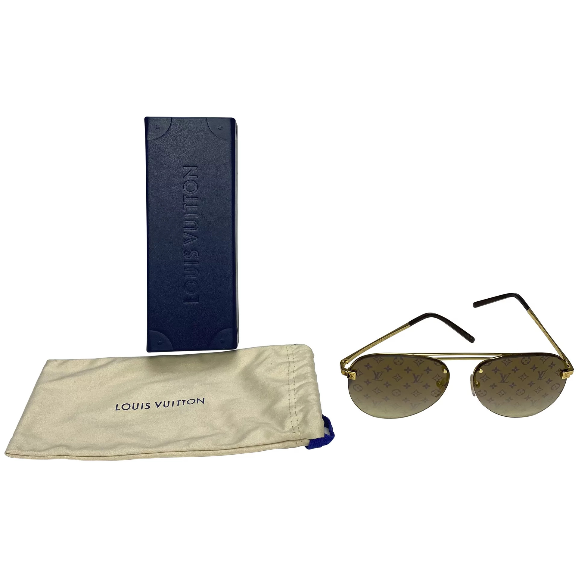 Óculos de Sol Louis Vuitton 'Retangular' Branco - PRONTA ENTREGA
